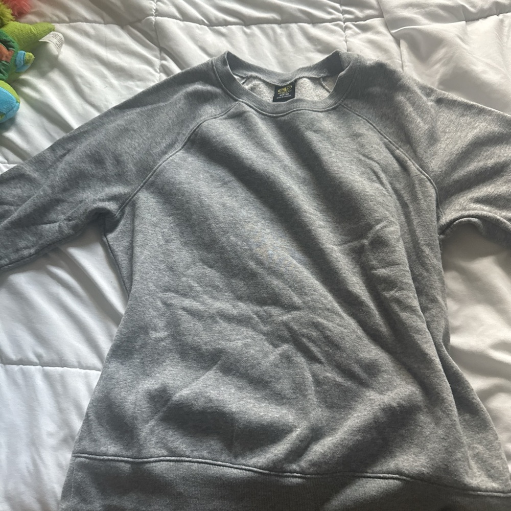 Athletic Works Men's Gray Crewneck Sweater